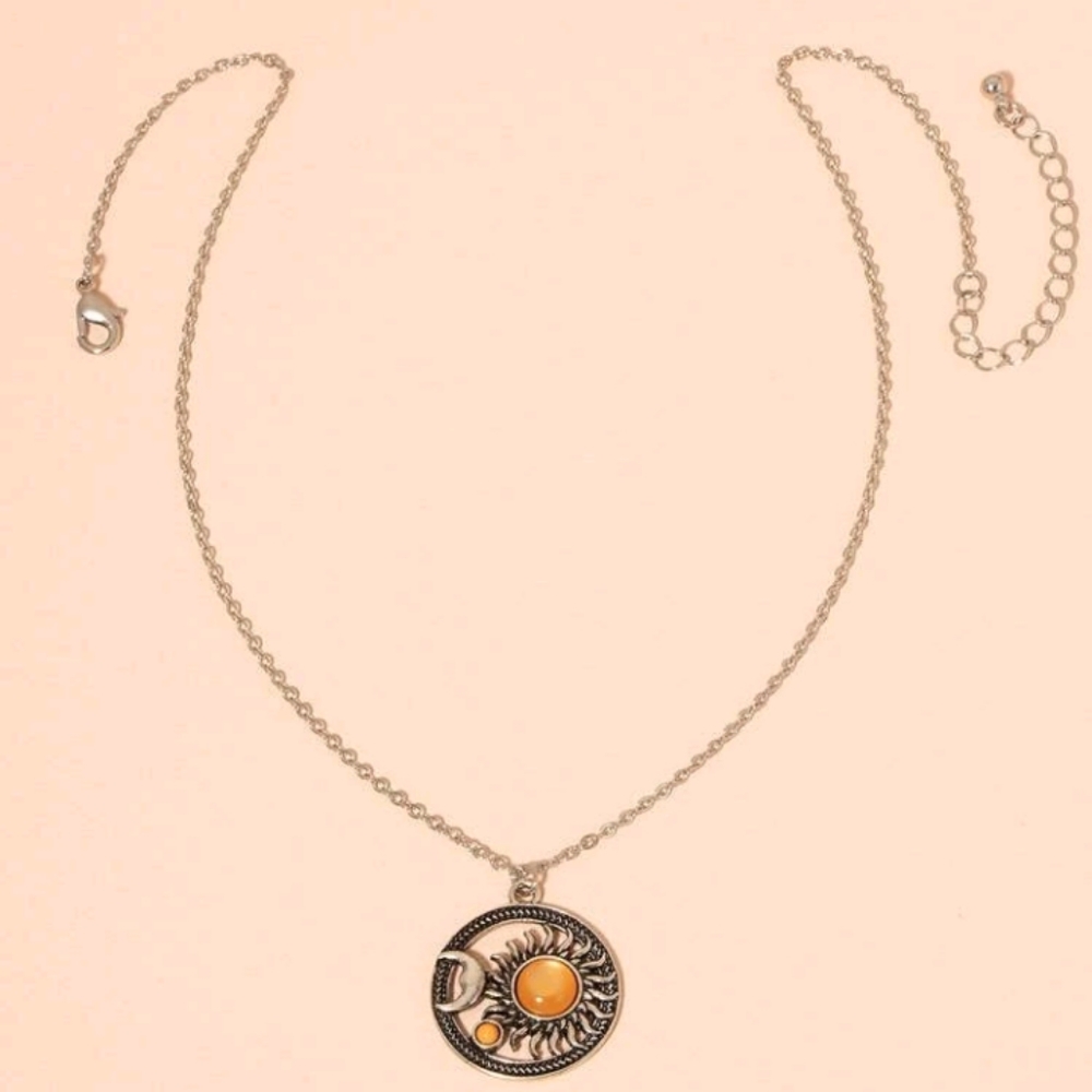 CELESTIAL SUN AND MOON NECKLACE NEW